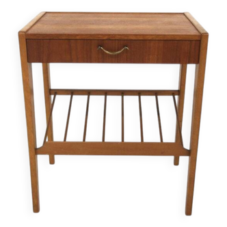 Table de chevet scandinave en teck, Suède, 1960