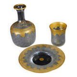 Service de nuit en cristal gravé et dorure, XIXe siècle