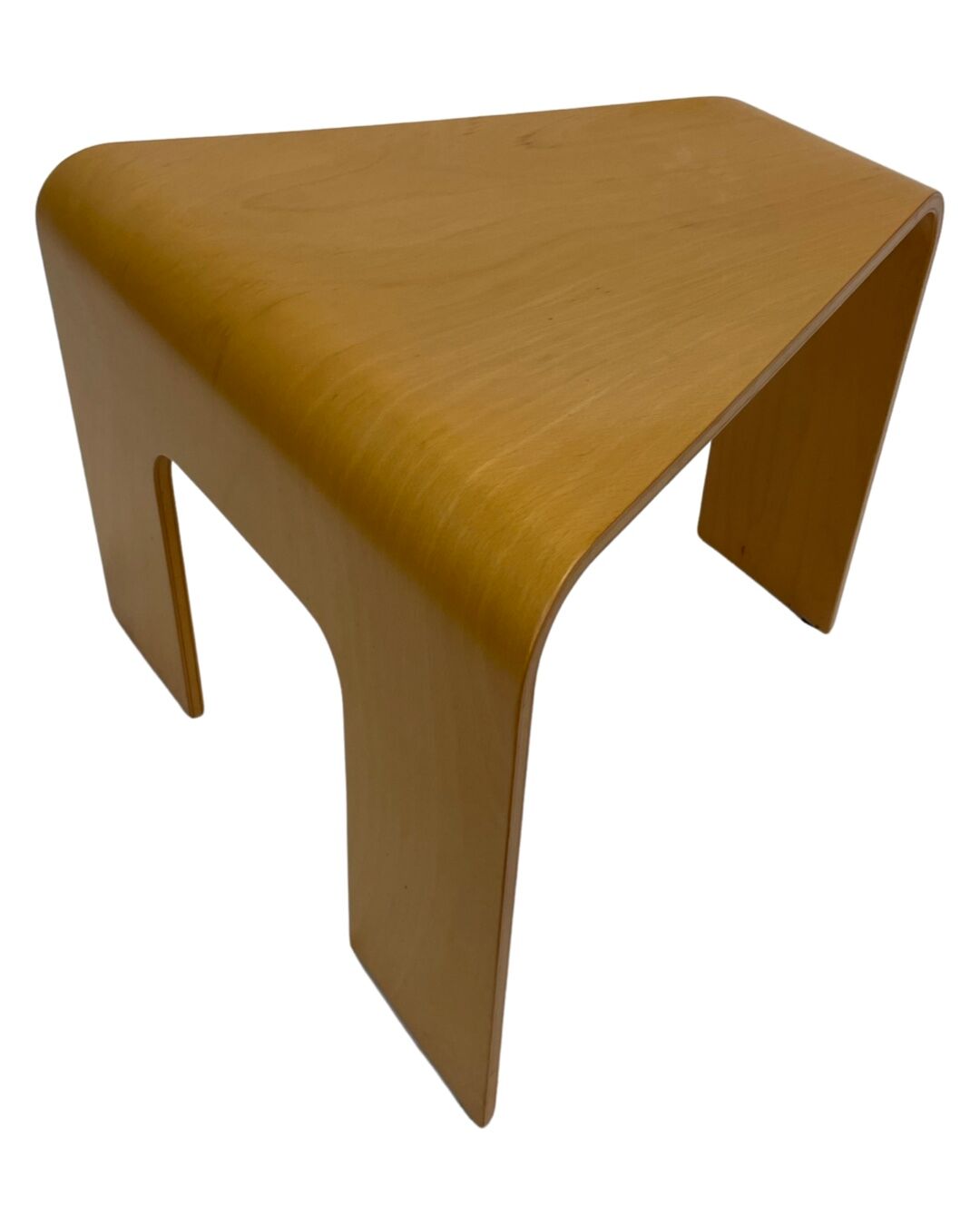Table d’angle en bois courbé moderne du milieu du siècle années 1970