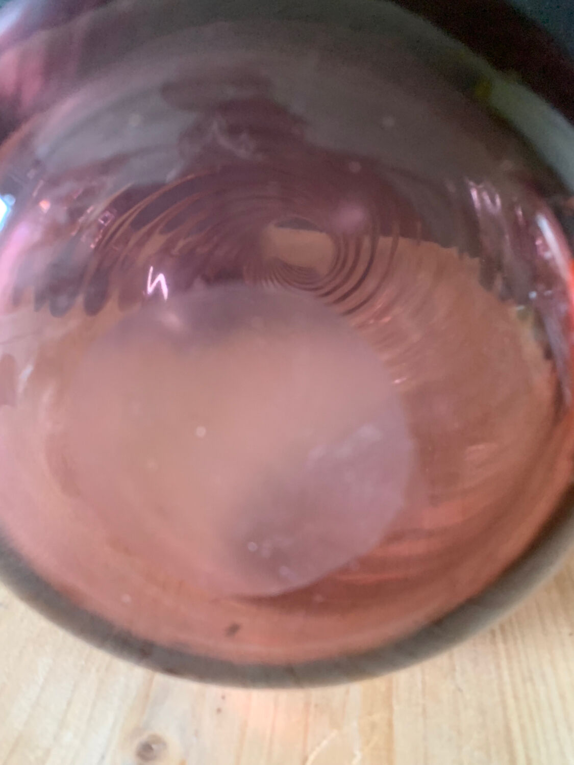 Purple blown glass orangade service