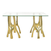 Sculptural gilt bronze coffee table