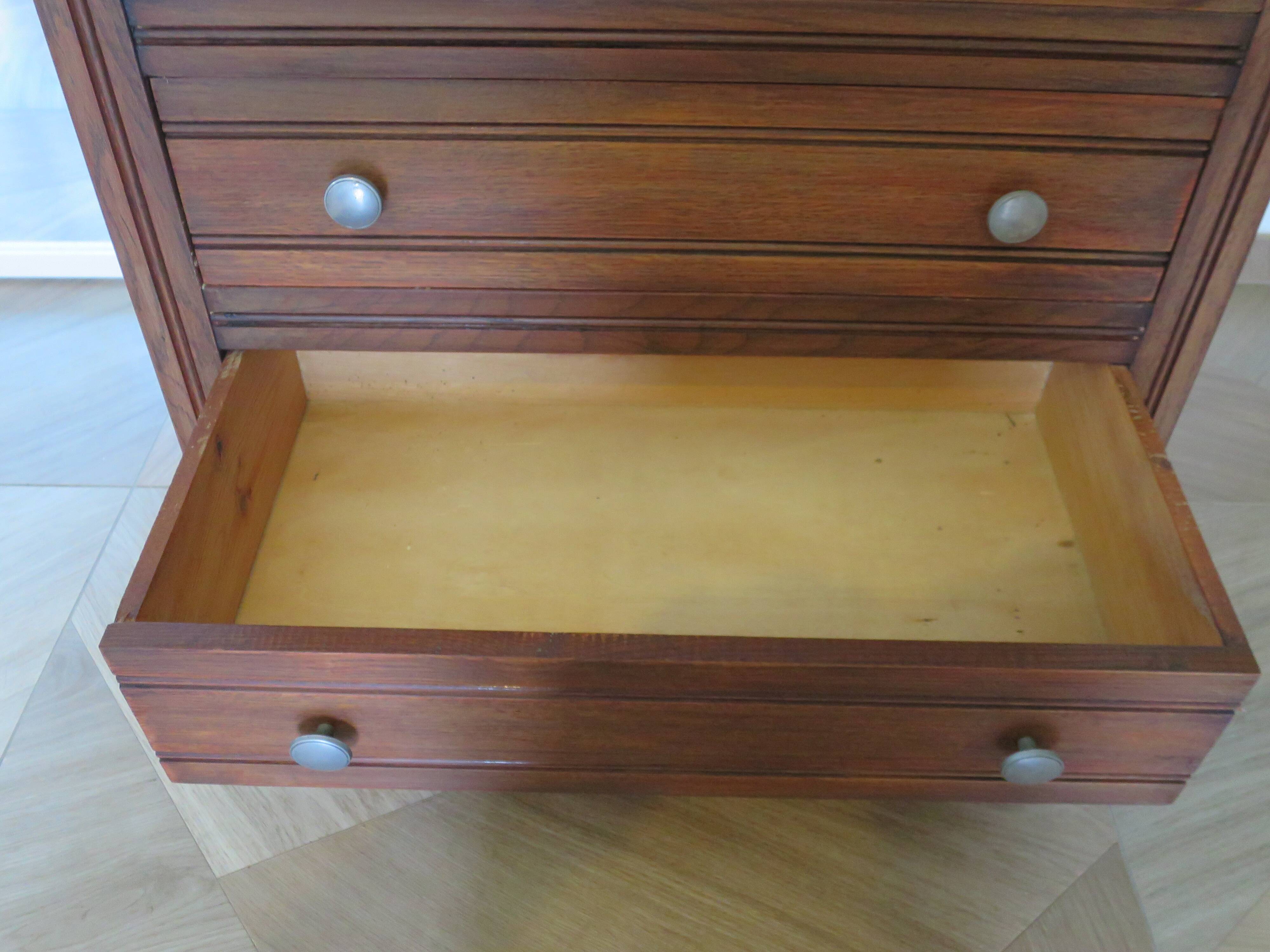 Art Deco chest of drawers - 1950s - mustache-style legs - vintage