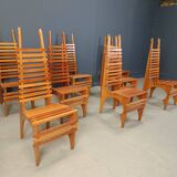 Chaises de salle à manger postmodernes « Calcar » de Benoit Lange, années 1990