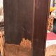 Art deco entrance wardrobe in mahogany veneer with 6 partères, double rod and mirror - 1940