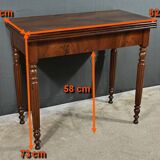 Mahogany Games Table, Louis-Philippe Period – 2nd Part of the 19th Century
