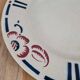 Antique Gien footed compote – Blue & red floral decoration