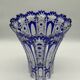 Superb richly cut Bohemian crystal vase