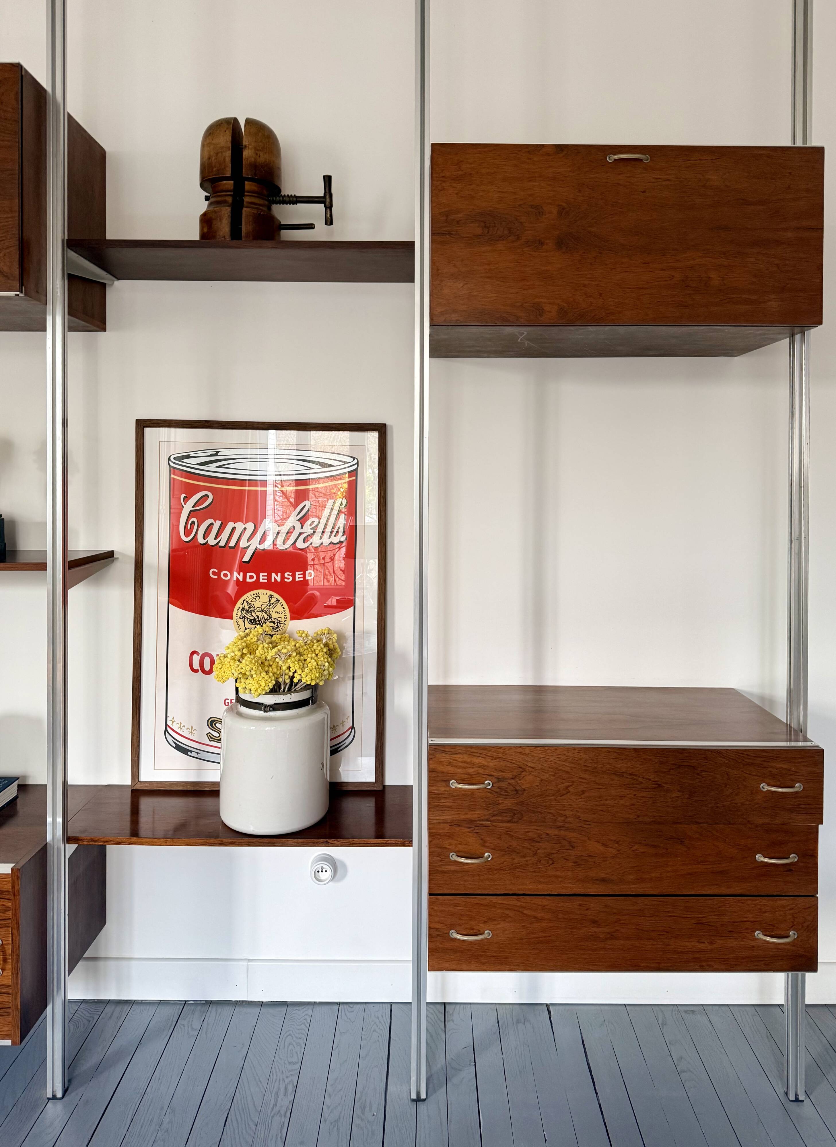 Modular bookshelf George Nelson & Associates OMNI system