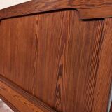 Antique headboard in solid pitch pine