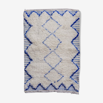 Berber carpet rhombus blue 80x120 cm