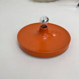 Honsel orange space age disc lamp , 1970s selected by Charlotte perriand