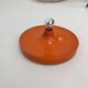 Honsel orange space age disc lamp , 1970s selected by Charlotte perriand