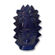 Lion vase blue glazed earthenware design XXe Sandra Corina Paris