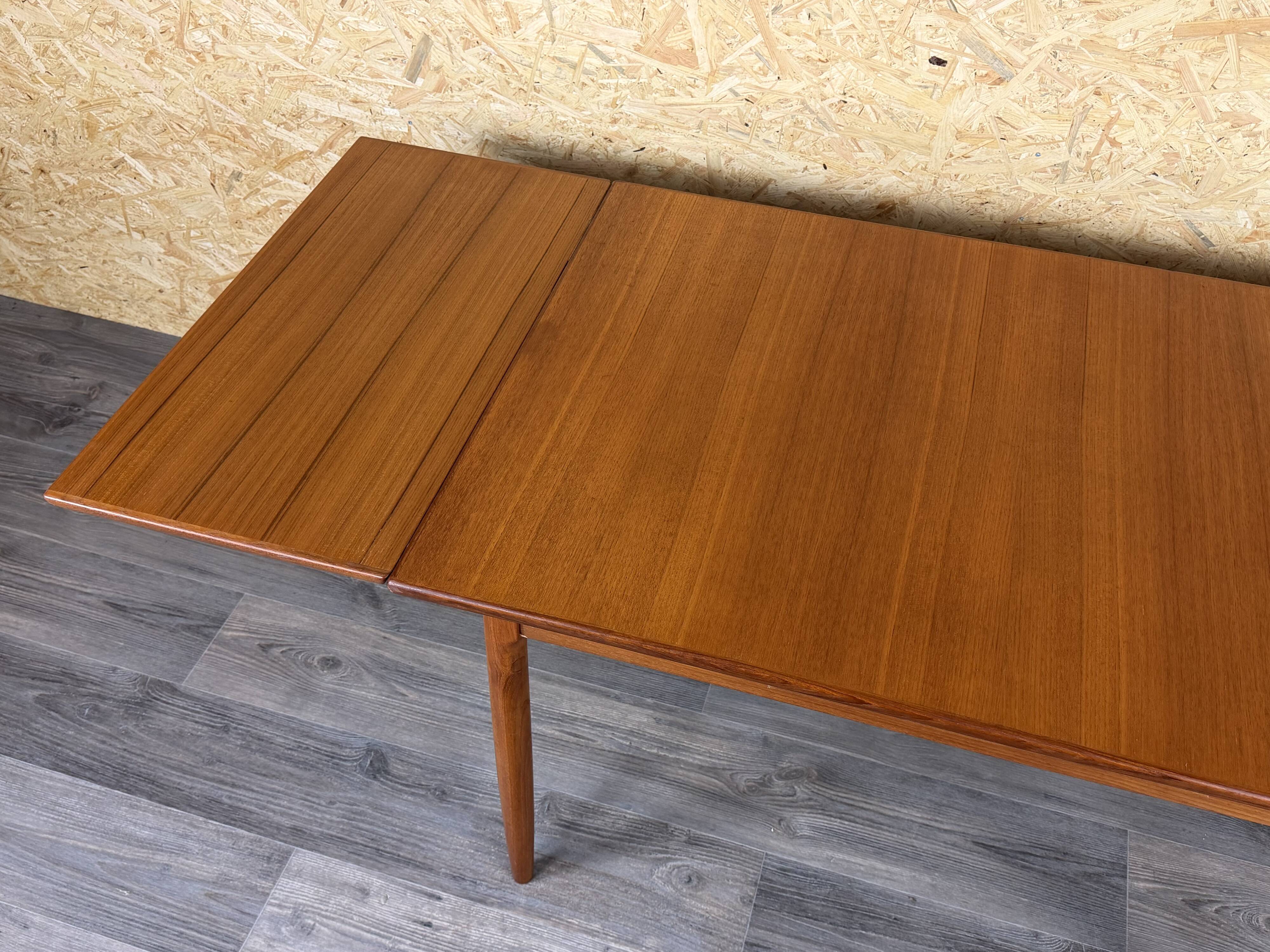 1960s 1970s Teak Dining Table Danish Modern Design Denmark