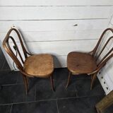 Pair of bentwood bistro chairs