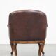 Fauteuil chesterfield anglais classique en cuir de vachette