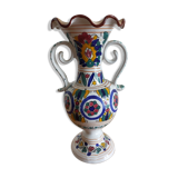 Patterned painted ceramic vase