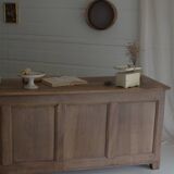 Old trading counter in solid oak – 19th century trade furniture