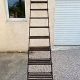 Industrial straight iron staircase loft workshop