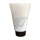 White and brown white and brown form évase vase leaf pattern - 40 cm
