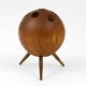 Tripod chandelier ball by Carl Aubock in walnut, Austria, 1950s.