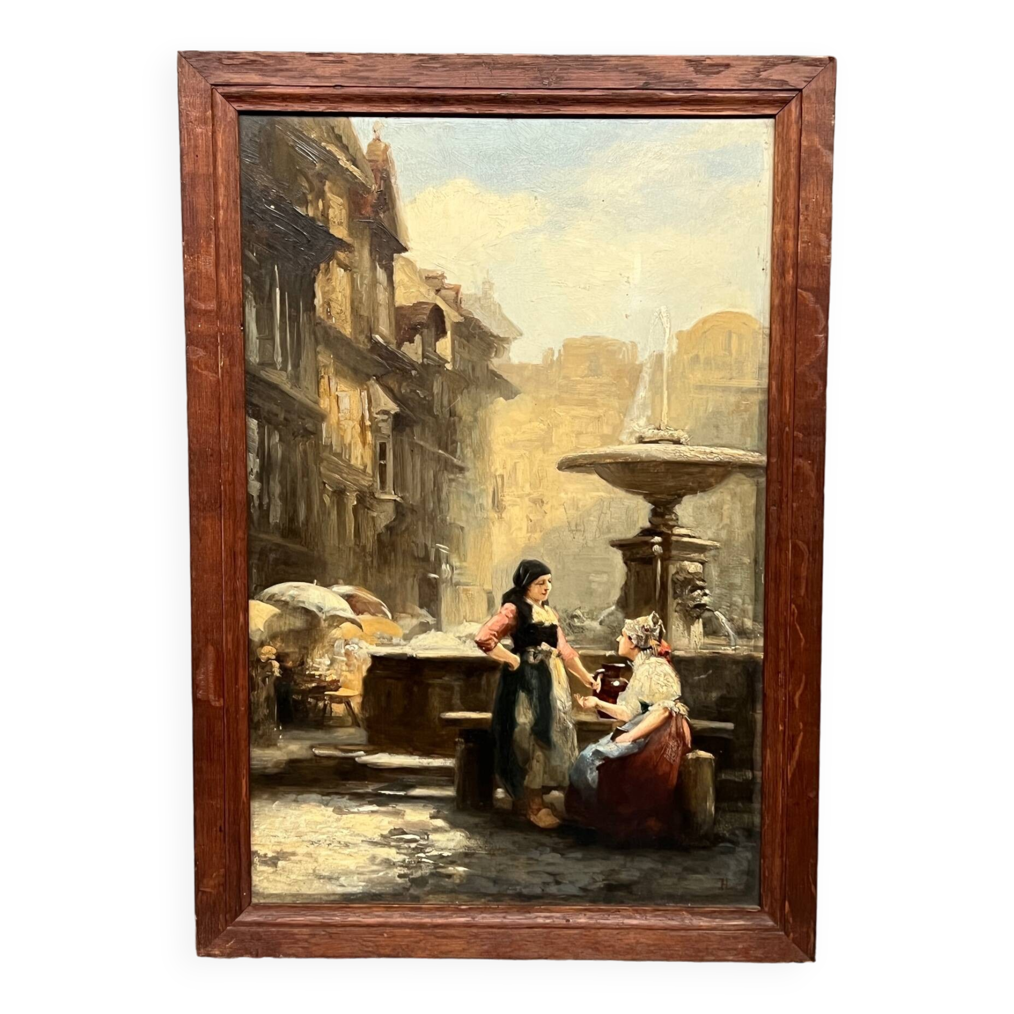 Painting "Girls at the fountain".