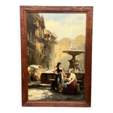 Painting "Girls at the fountain".