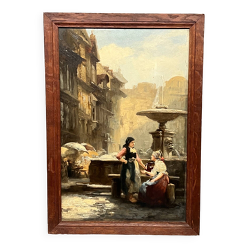 Painting "Girls at the fountain".