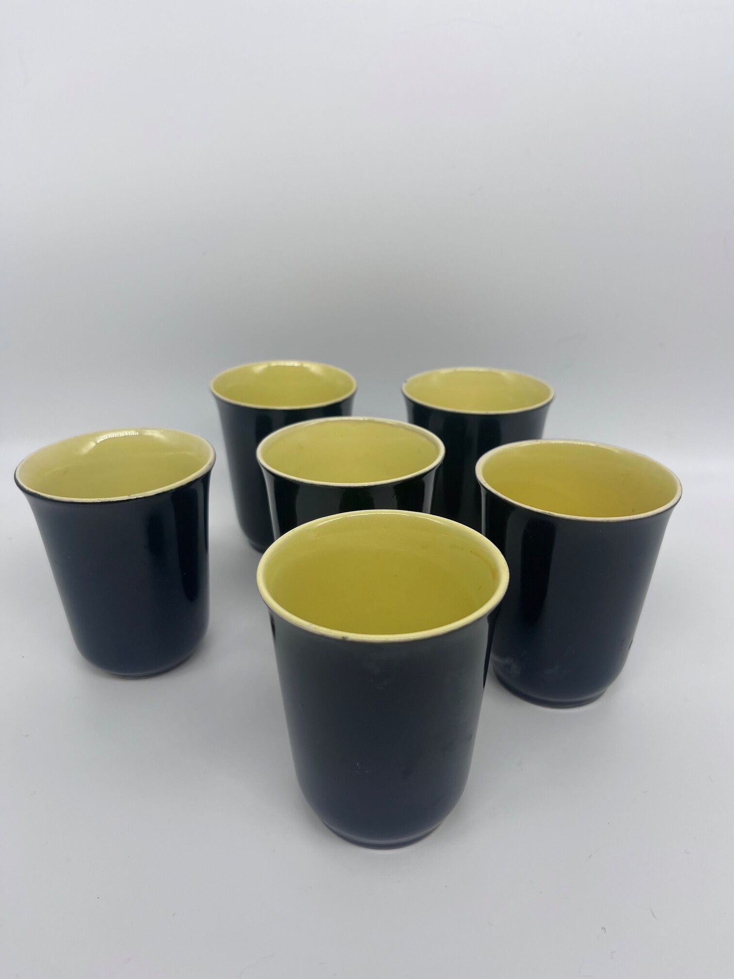 6 ceramic cups 1950