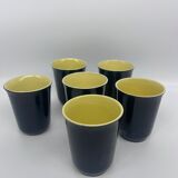 6 ceramic cups 1950