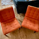 Paire chauffeuses scandinaves vintage