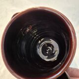 Vallauris ceramic coffee pot with brown and pink glaze A152-1