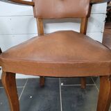 Paire de fauteuils bridge en skai