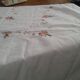 Nappe et 12 serviettes broderies fleurs champêtre