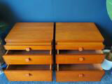 Mid century stag bedside cabinets tables in teak