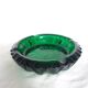 Green glass ashtray