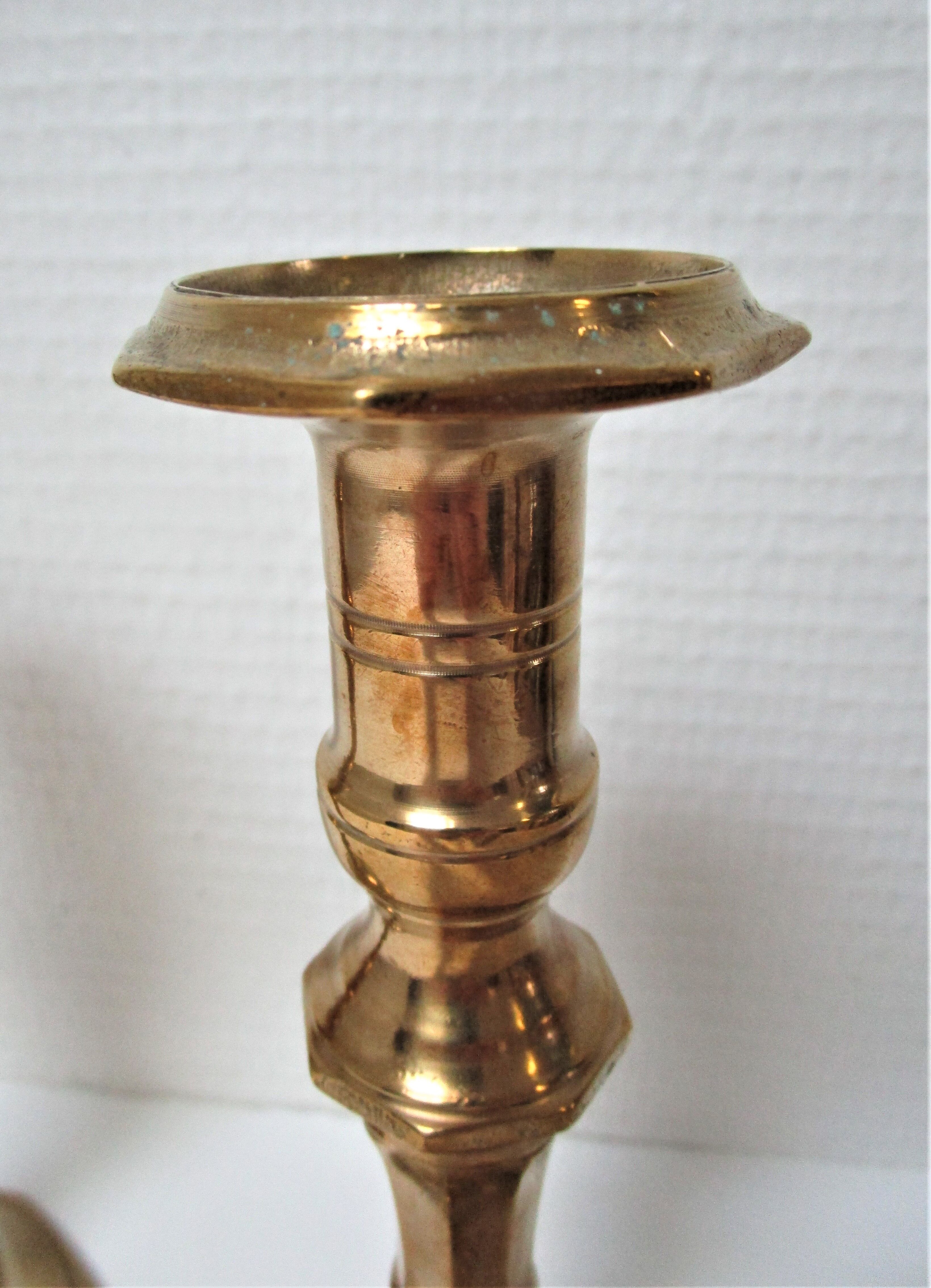 Pair of vintage brass candlesticks