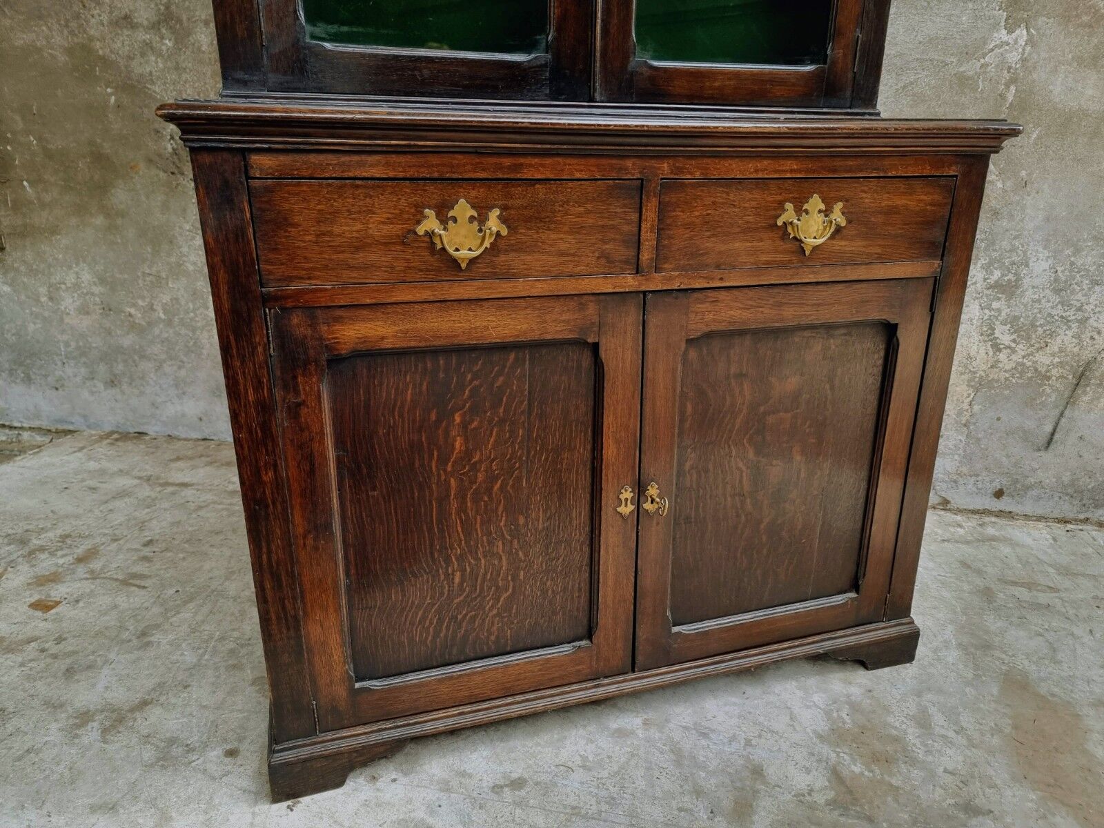 Antique china cabinet oak display cabinet English kitchen cabinet