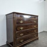 English mahogany secretary chest of drawers