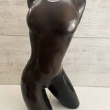 Patinated Bronze Sculpture Statue Signed S. Dali Female Body