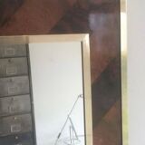 Mirror in wood and brass marquetry