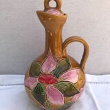 Old carafe with 8 ceramic glasses