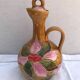 Old carafe with 8 ceramic glasses