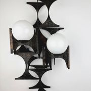 Large brutalist & sculptural wall light by Marc Weinstein, Germany, 1960s