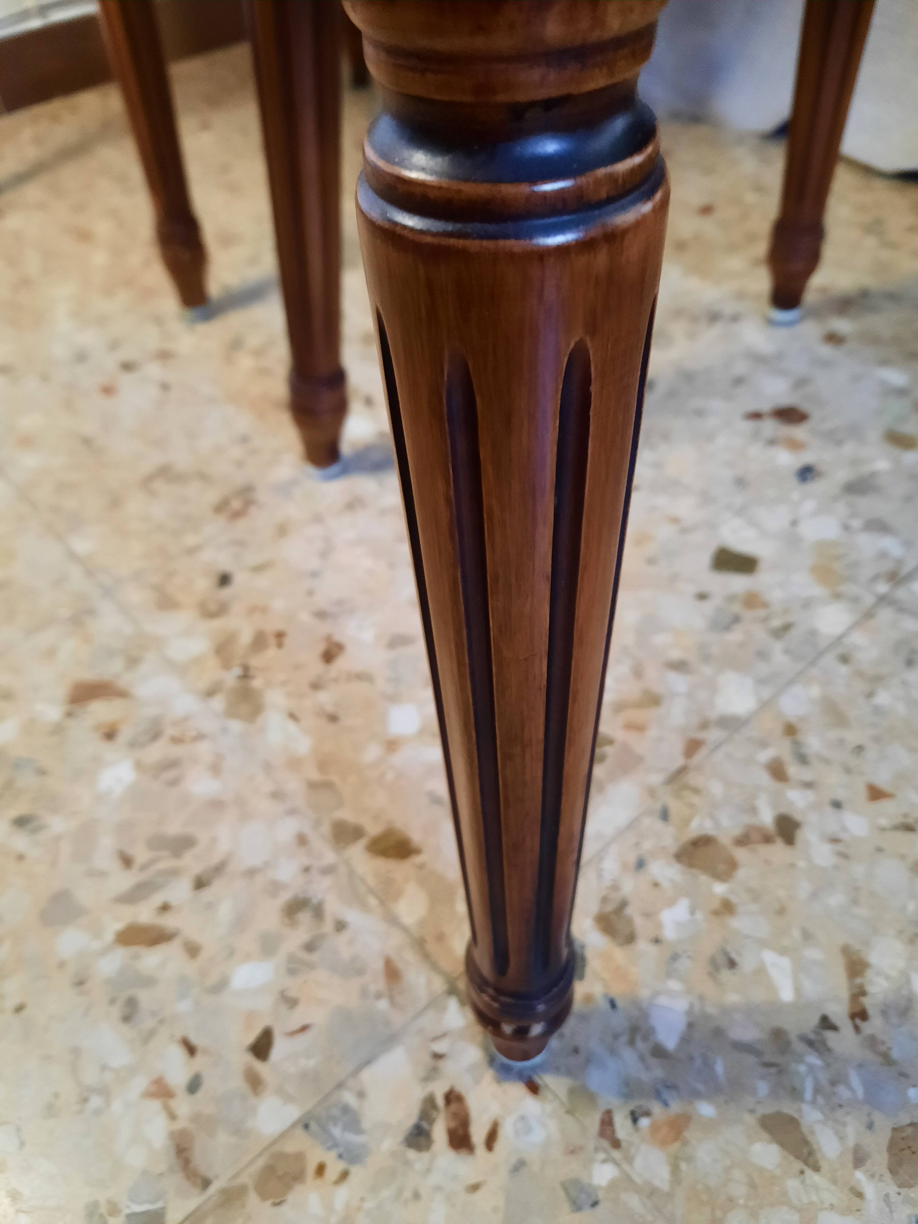 Pair of blue velvet medallion chairs