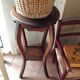 Round wooden plant holder / 40s-50s