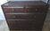 Antique chest of drawers from the 50s with 5 curved drawers, vintage old-style assembly and brass knobs