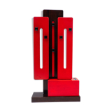 Mid-century red modular coat rack