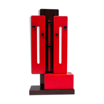 Mid-century red modular coat rack