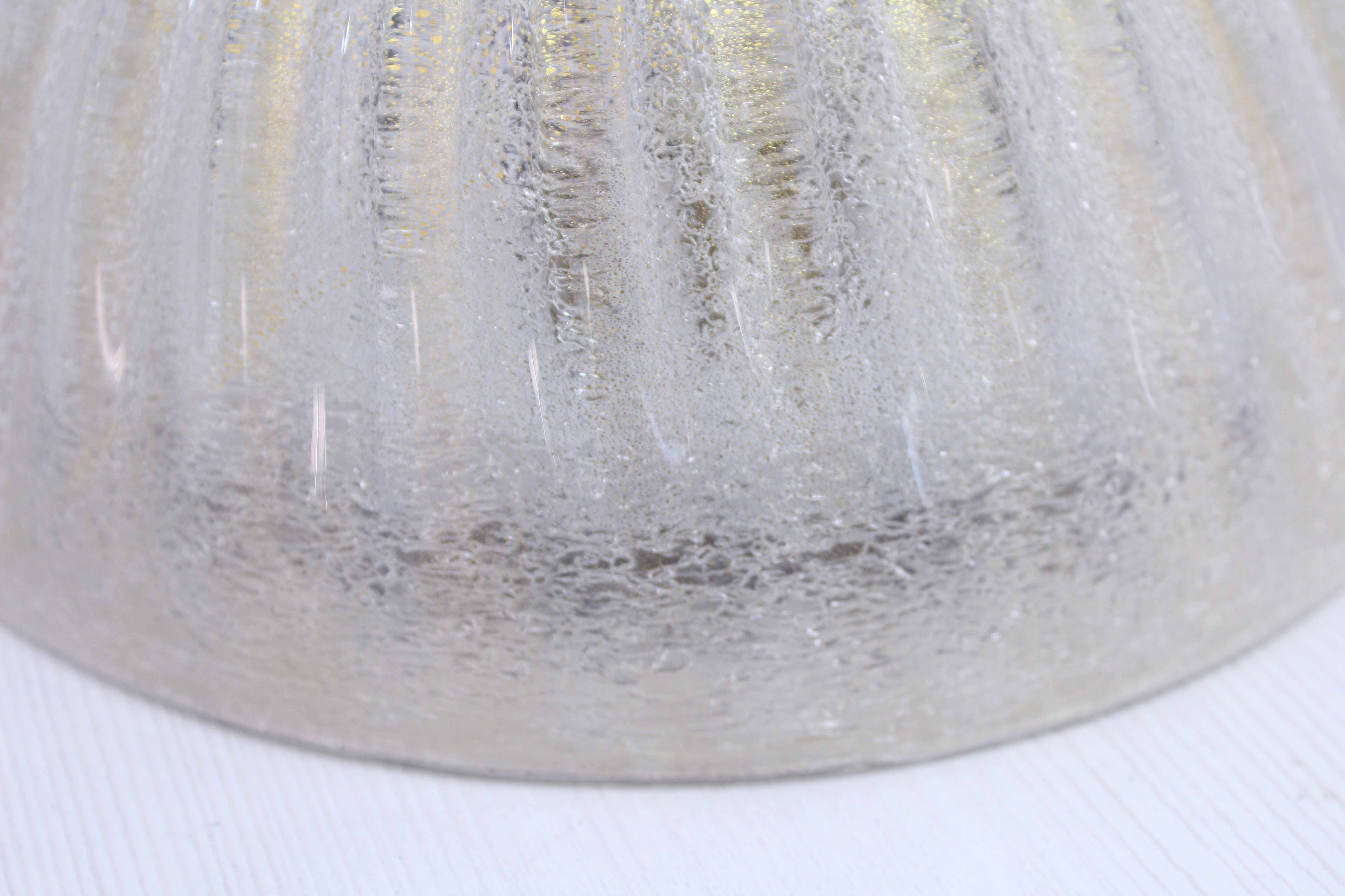 Vintage glass and brass ceiling lamp